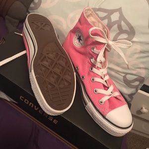 Brand new pink hi-top converse